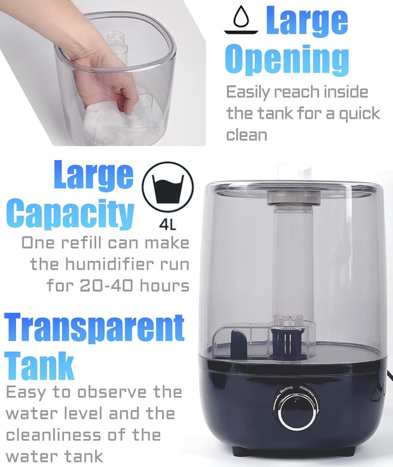 Auraaq Top fill Reptile Fogger Terrariums Humidifier Fog Machine Mister with 4L Visible Large Tank & Extension Hoses, Suitable for Terrariums & Enclosures, Ideal for Reptiles/Amphibians/Herps/Vivarium/Moss - Image 4